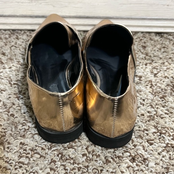 Forever 21 Shiny Gold Loafers - Picture 3 of 4